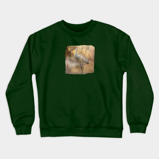 Sandhill Crane 01 Crewneck Sweatshirt by Elisabeth Lucas